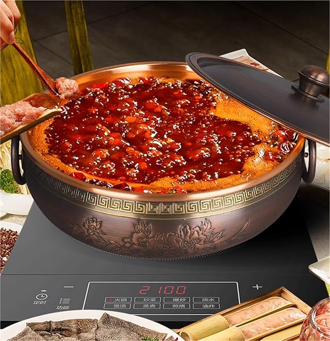 Olla Hot Pot Cobre 32cm para Inducción Shabu-shabu XDMINGY miniatura 2
