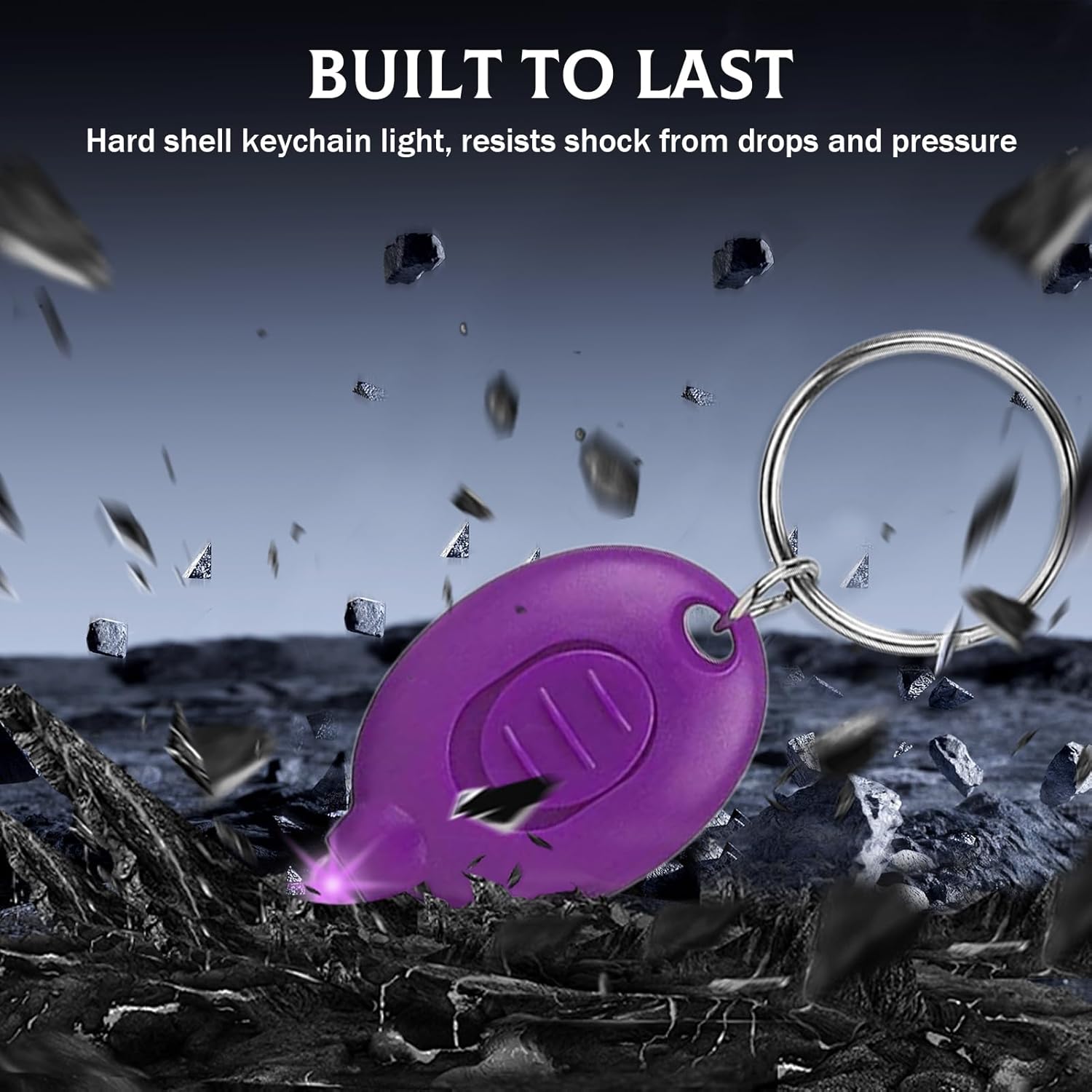 16Pcs Mini UV Keychain Flashlight Small Keychain Light Ultra Bright Tiny Flashlight, Portable Black Light Micro Pocket Key Ring LED Flashlight for Scorpion Finder & Stain Detection, Battery Included