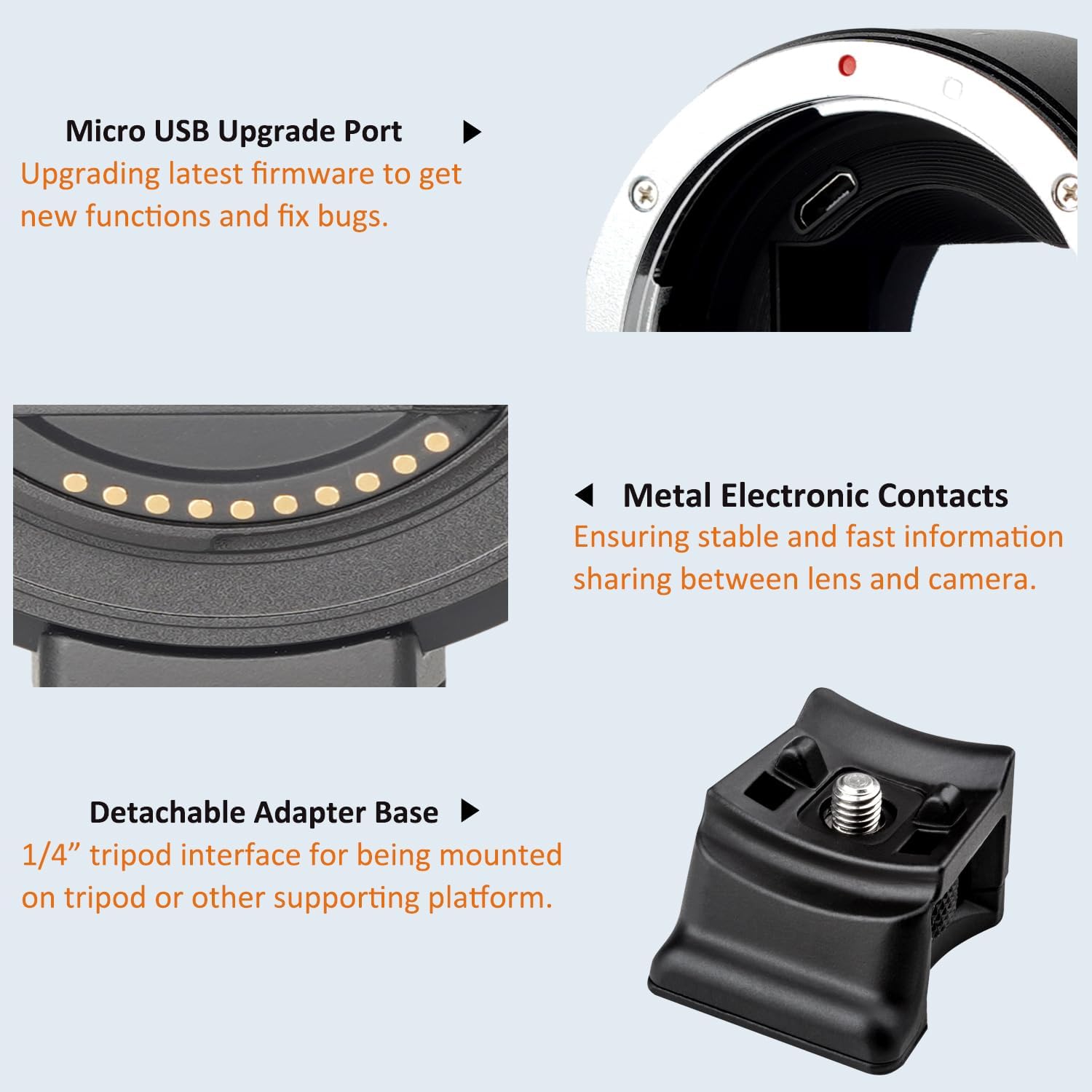 EF-NEX IV Autofocus Lens Adapter Compatible for Canon EF Lens to E-Mount Camera S0NY a7 a7II a7R a7RII a7S a7SII a9 nex7 a5100 a6000 a6300 a6500