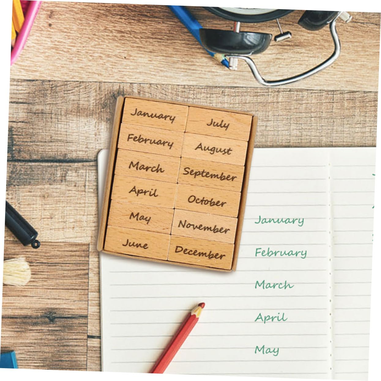 ARTIBETTER 10 Set Sigillo Digitale in Legno Data Francobolli Timbri Del Diart Timbro Pianificatore Timbro Numerico Fai -da -te Fribri Per Il Journaling Mini Gomma Da Cancellare