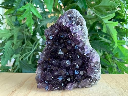 Miniatura 5 de Racimo de amatista púrpura intenso uruguayo, geoda de amatista, amatista cruda, catedral de amatista, drusa amatista, cristal de amatista