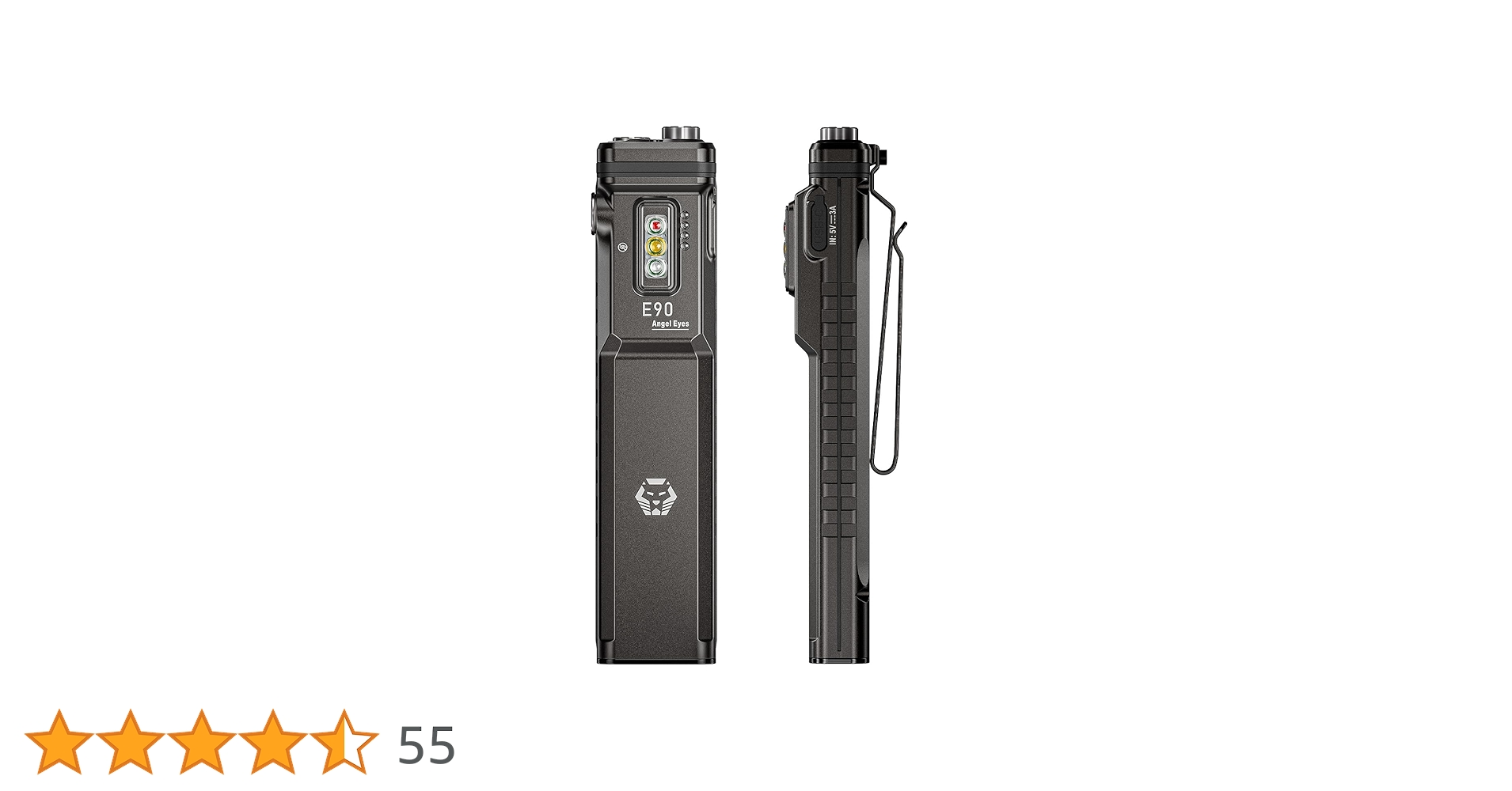 Amazon.co.jp: RovyVon E90 3500ルーメン EDC フラット懐中電灯 近接