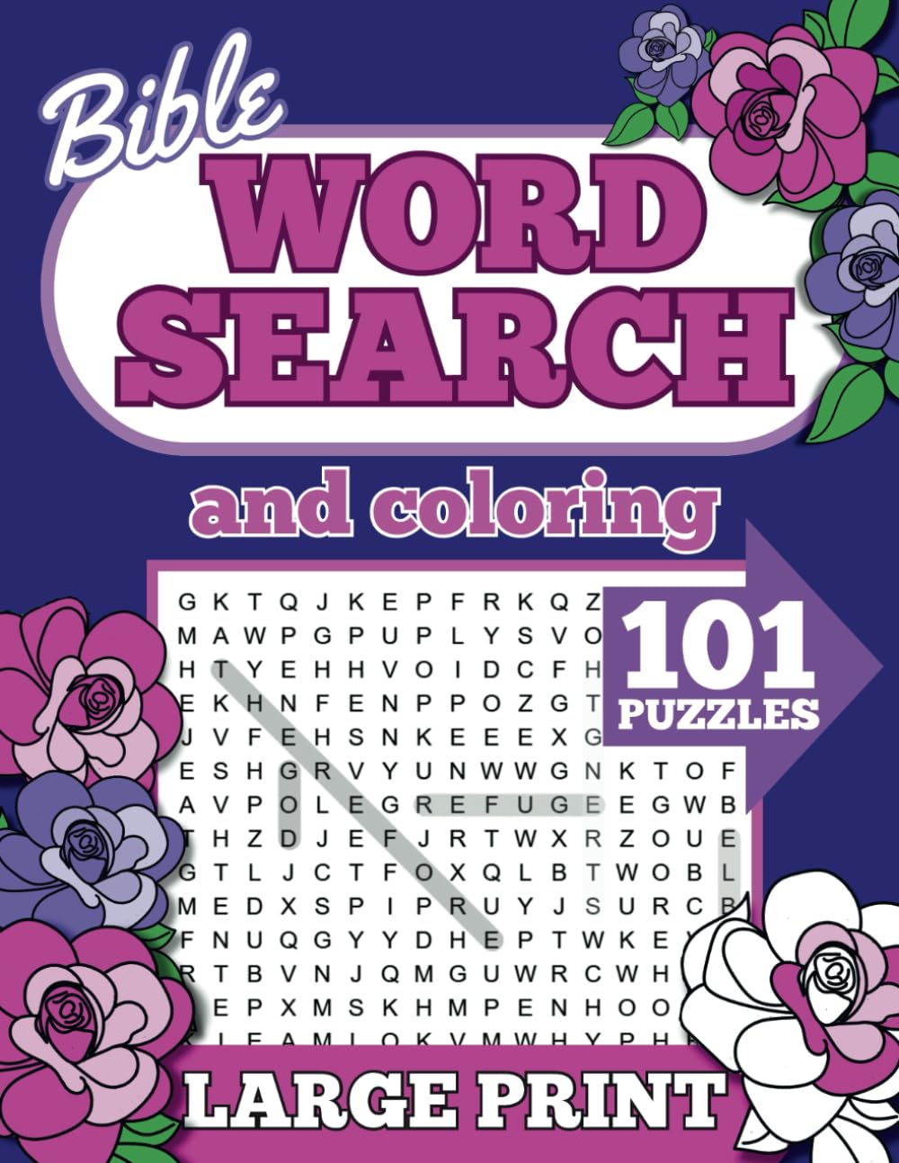 BIBLE WORD SEARCH AND COLORING: 101 PUZZLES