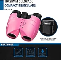 Vista 3 de BARSKA Prismáticos Porro Rosa 10x25