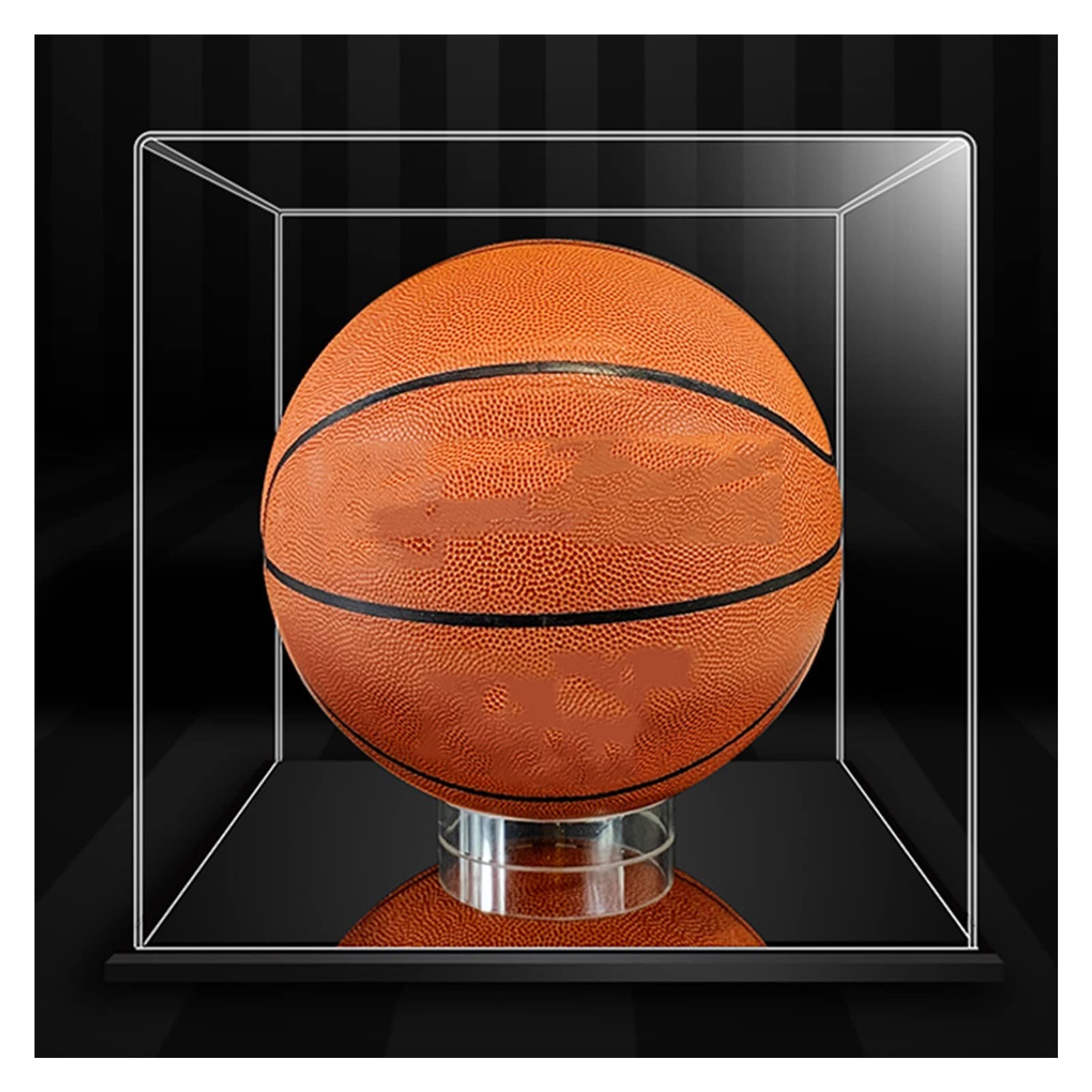 WIGING Vitrine Für Sammlerstücke, Acryl Staubdicht Organizer-Box, Alles In Einem Aufsatzbox Mit Kugelauflage Für Fußball, Basketball, Volleyball ( Color : B )