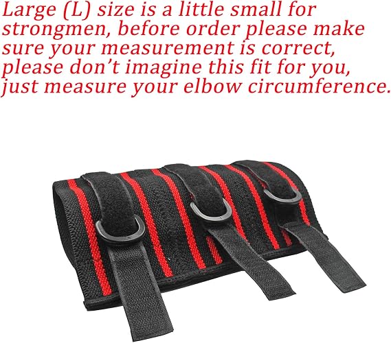 Adjustable Elbow Sleeve, 1 Pair Strong Elebow Support Brace Compression Powerlifting, Weightlifting Man