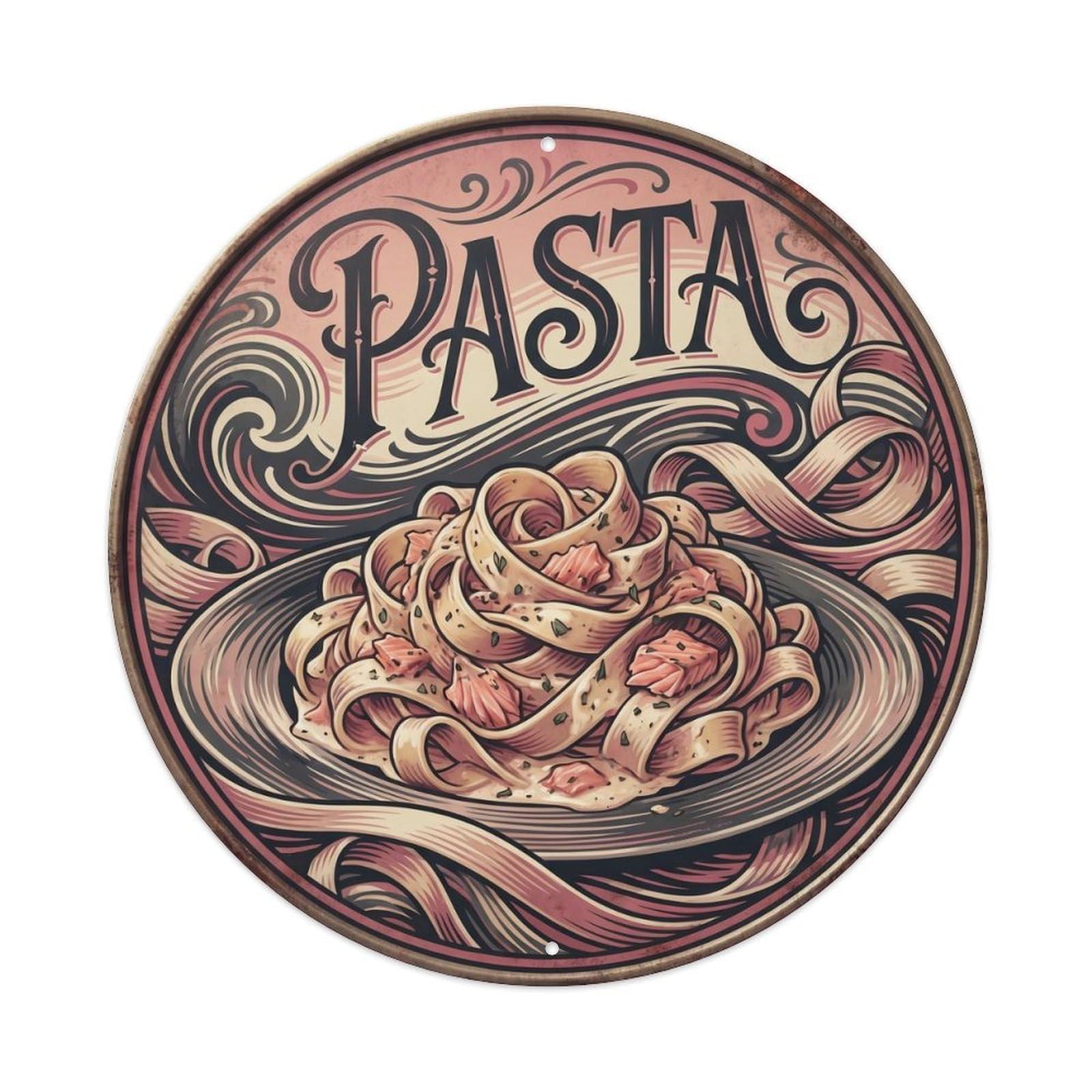 Italian Pasta Restaurant Kitchen Italy Travel Classic Metal Tin Sign