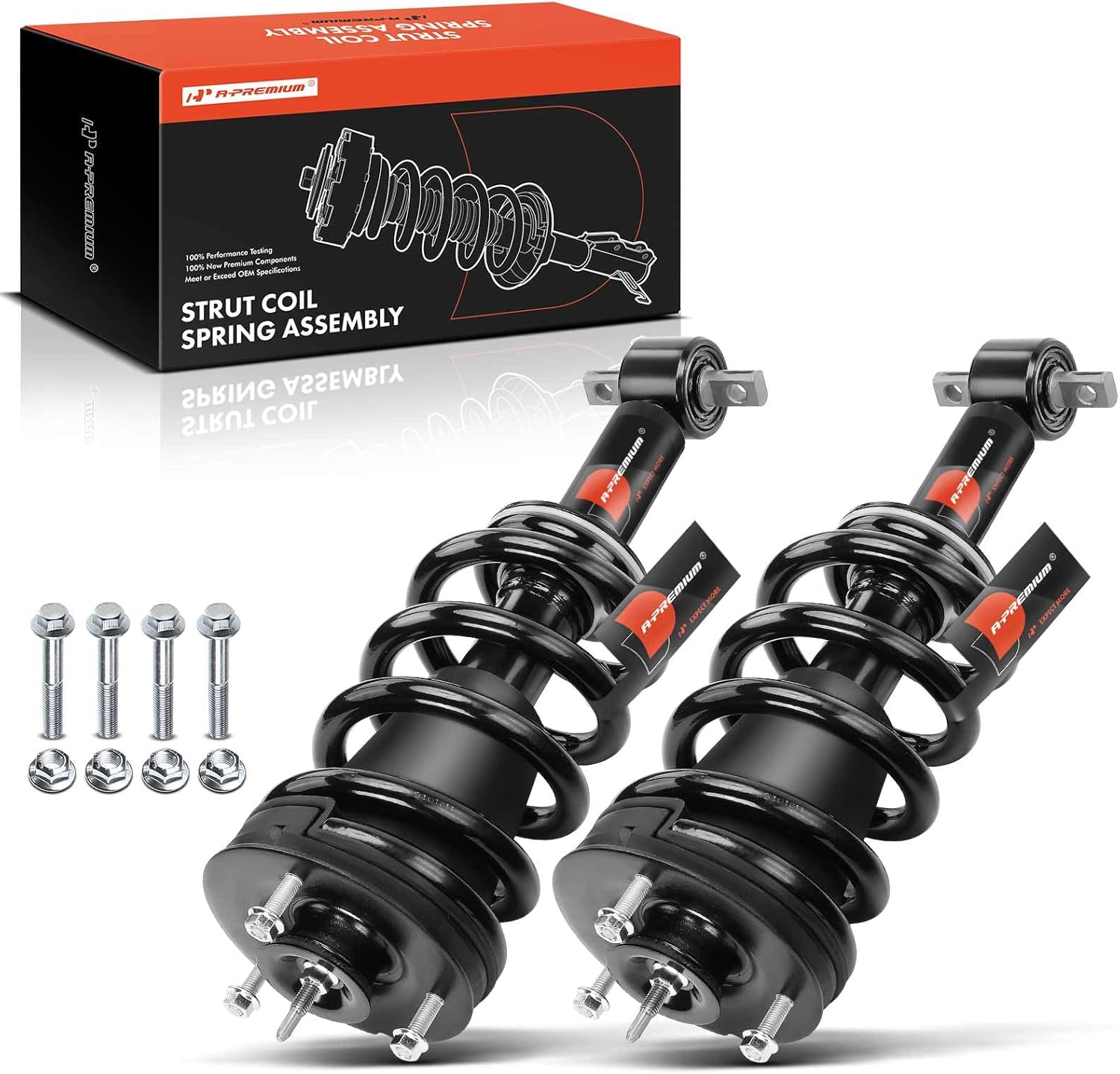 A-Premium Front Struts Compatible with [RWD] Chevrolet Silverado 1500 2014-2018, Silverado 1500 LD 2019 & GMC Sierra 1500, Sierra 1500 Limited - 2x Replacement Suspension Complete Strut Assembly Shock