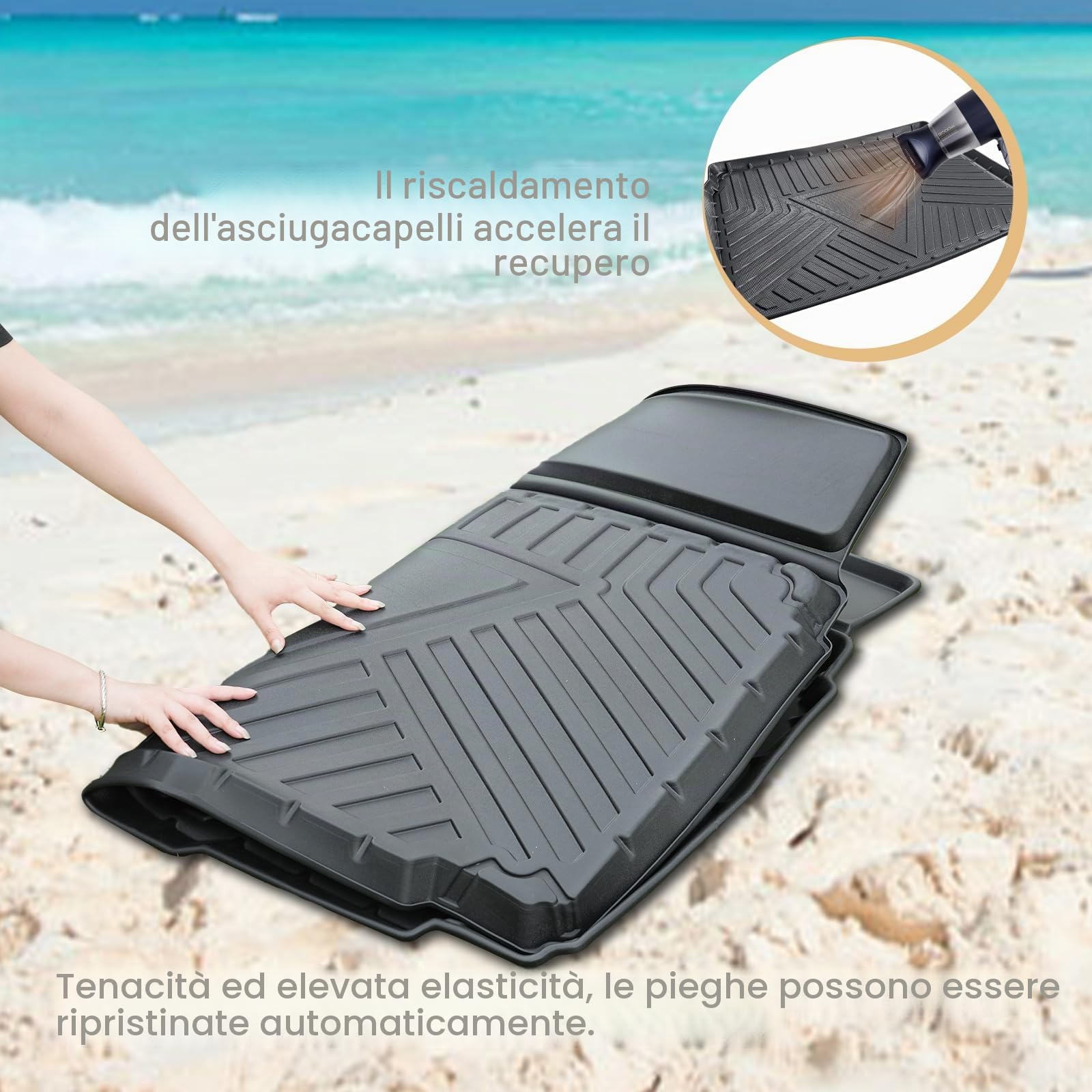 ECOZEN Vasca Baule per Peugeot 2008 2020-2026 3D Specifica In TPE superiore Proteggi Bagagliaio auto, Peugeot 2008 Tappetino del bagagliaio bordino rialzato, resistente impermeabile, tutte le stagioni