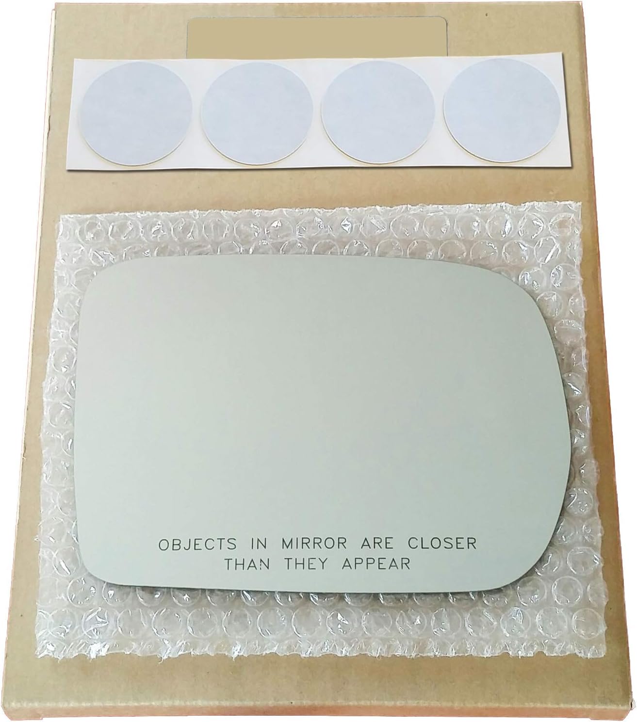 Mirror Glass Replacement + Adhesive Pads for 1999-2004 Honda Odyssey Passenger Side (1999 2000 2001 2002 2003 2004 99 00 01 02 03 04)