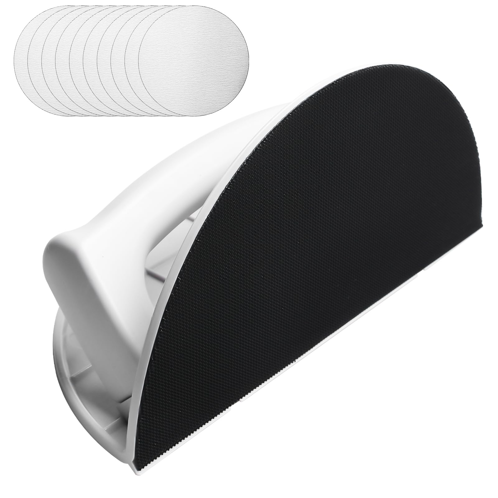 Levigatrice manuale multifunzione semicircolare, autoadesivo, micro smerigliatrice manuale + con 10 carta vetrata, ideale per angoli stretti e curve, set di levigatura da parete per lucidare e