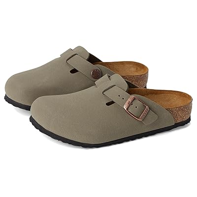Birkenstock Kids Boston Birkibuc (Toddler/Little Kid/Big Kid) Kids Shoes Stone