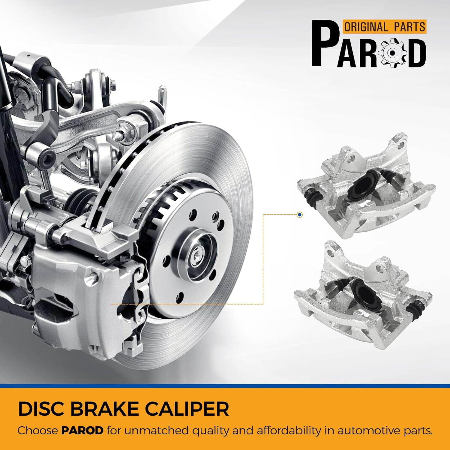 PAROD 18B5046 18B5047 Rear Brake Caliper Fit for 2007-2011 Dodge Nitro, 2008-2012 Jeep Liberty, 2007-2017 Wrangler, 2018 Wrangler JK Left and Right