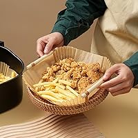 Vista 7 de Forros desechables para freidora de aire. 100 piezas de papel pergamino de pulpa virgen para freidora de aire de 4 a 6 cuartos de galón. Grado