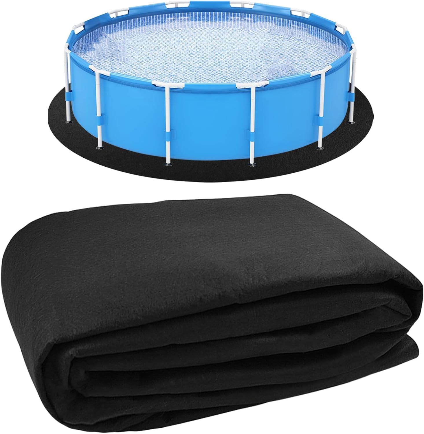 15FT Ground Pool Pads for Above Ground Pool Liner Pad, Pool Ground Mats for Pool Bottom, Above Ground Pool Blanket- Under Pool Padding - Replacement Pool Liner Pad - Pool Ground Cloth Protector