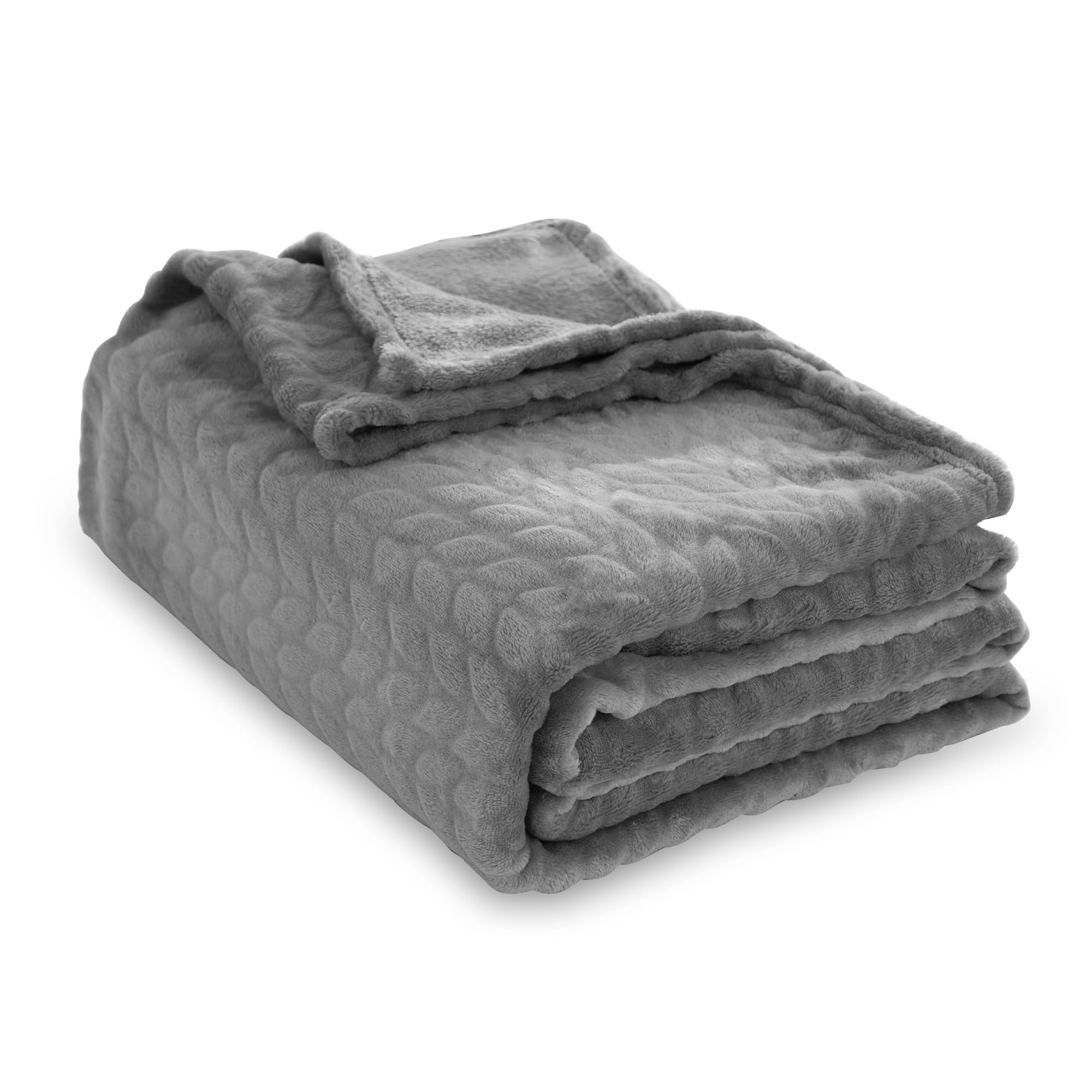 Winthome Manta Suave Esponjosa, Mantas Sofa Cama Caliente, Frazada Navidad Franela Fácil de Cuidar, Blanket Polar para Niños, Adolescentes y Adultos, Cobijas para Todas Las Estaciones(130x170cm,Gris) OEKO-TEX STANDARD 100