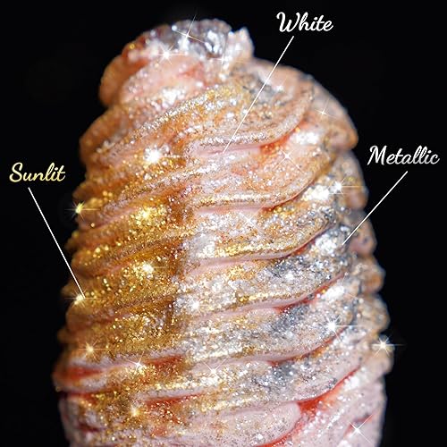 Vista 25 de NiHealth - Polvo comestible con purpurina brillante, polvo metálico, decoración de alimentos, espolvorear polvo brillante para bebidas, vino