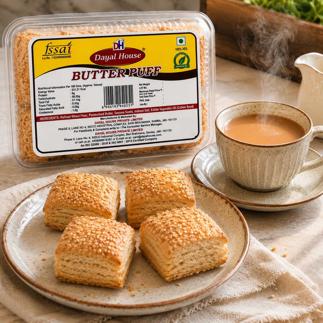 Dayal House Butter Puff 150g | Crispy & Flaky Bakery Puff Snack with Rich Buttery Taste-image-20