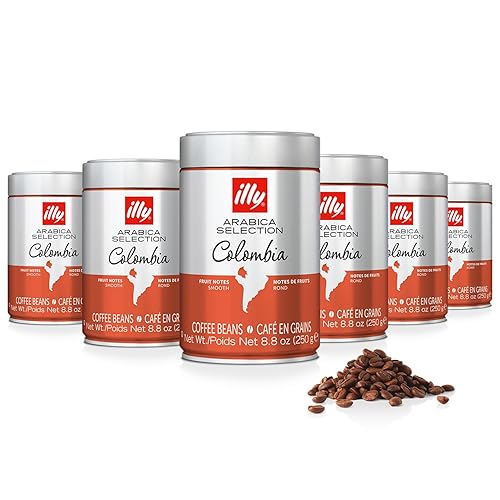 Miniatura 1 de illy Café, Arabica Selection, grano entero colombiano, origen único, suave con notas de frutas cítricas, 100% café Arábica, totalmente natural, sin