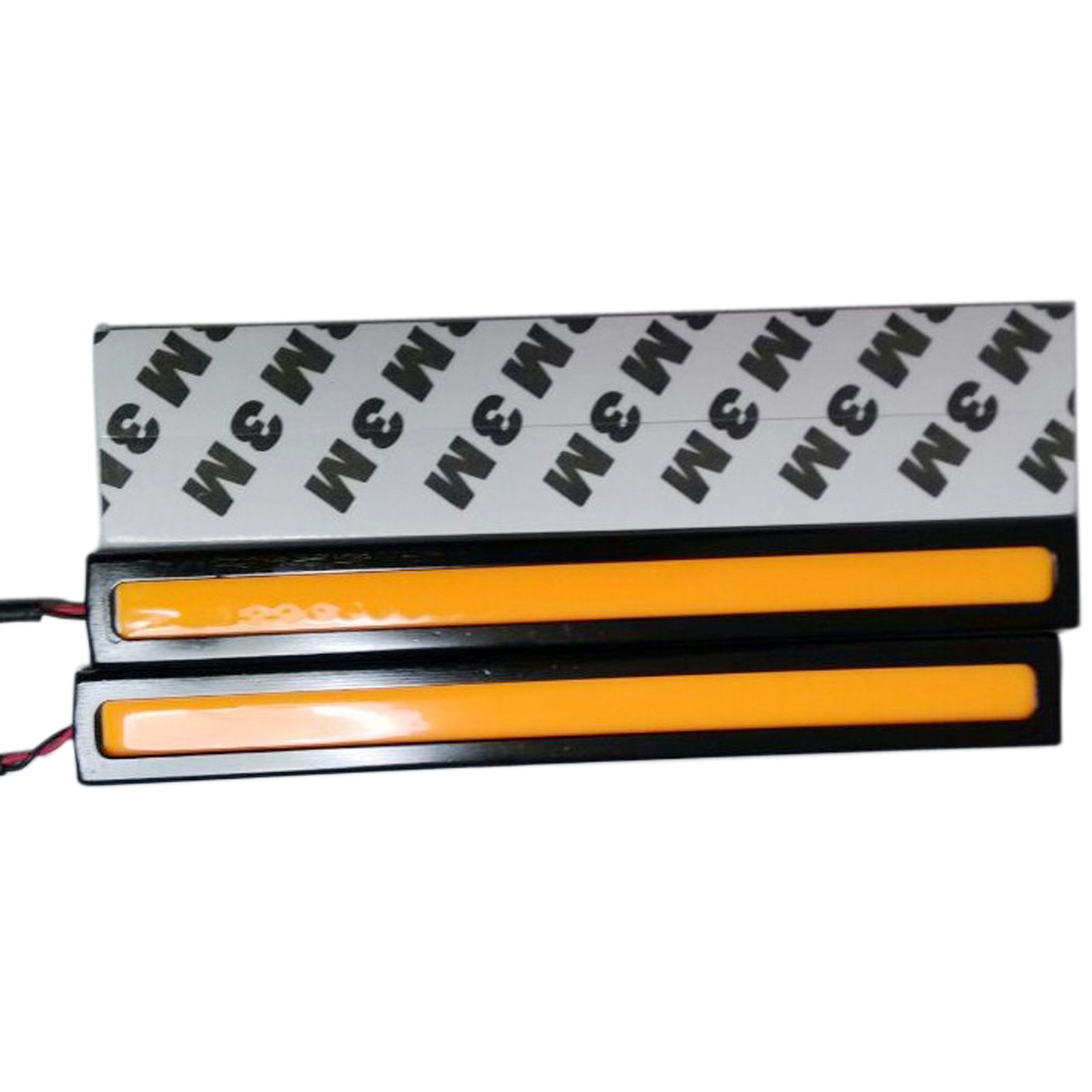 Tasso Cob Car Led Daytime Running Driving Light Strip Orange Lamp Drl Daylight