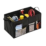 Honey-Can-Do SFT-01166 Soft Storage Chest, Black Folding Car Trunk Organizer