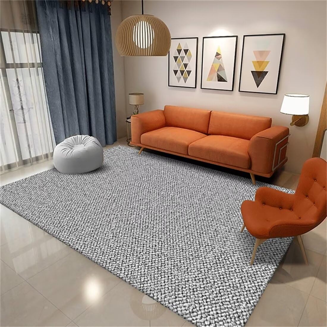 Tapis de cuisine lavable gris texturé pour un intérieur moderne