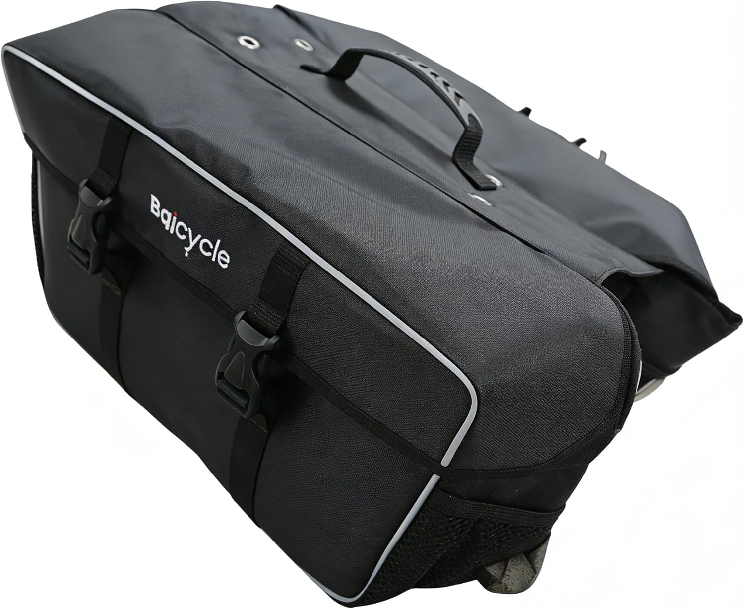 A02 Bike Bags for Bicycle Rear rack - 30L Hard Shell Waterproof Bike Ebike Trunk Pannier Saddle Seat Bag Carrier with Reflector, Rain Cover & Handheld Handle for Commuter Travel Outdoor