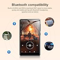 Vista 8 de Reproductor de MP3 de 96 GB con Bluetooth y WiFi-SWOFY D26 Pantalla táctil HD de 5 pulgadas con Spotify, Yaxa Music, YouTube, Pandora, Libby