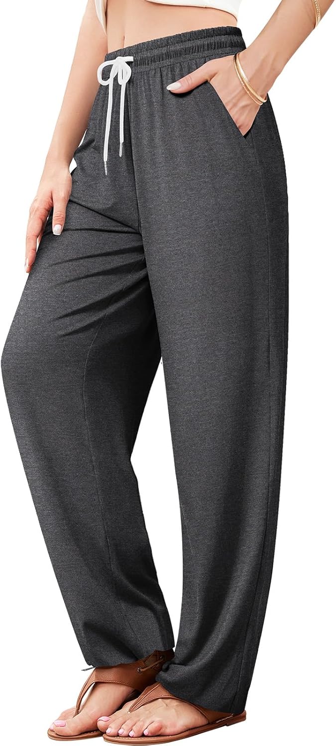 QIANXIZHAN Women's Joggers Pants, Sweatpants Lounge Yoga Boho Trousers with Pockets