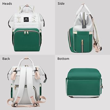 Baby Diaper Bag Backpack, Baby Bag for Boys & Girls, Baby Registry Search Baby Shower Gifts, Large Travel Diaper Bags for Baby Girl, Newborn Essentials Accessories Stuff Unisex Green, Green,