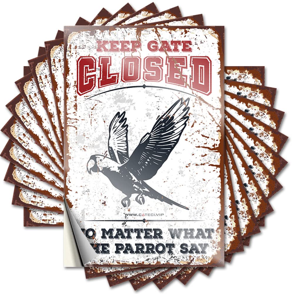 Space Cover Tattoo | Keep Gate Closed No Matter What The Parrot Say Coffee for Mom Decor(6X9CM)