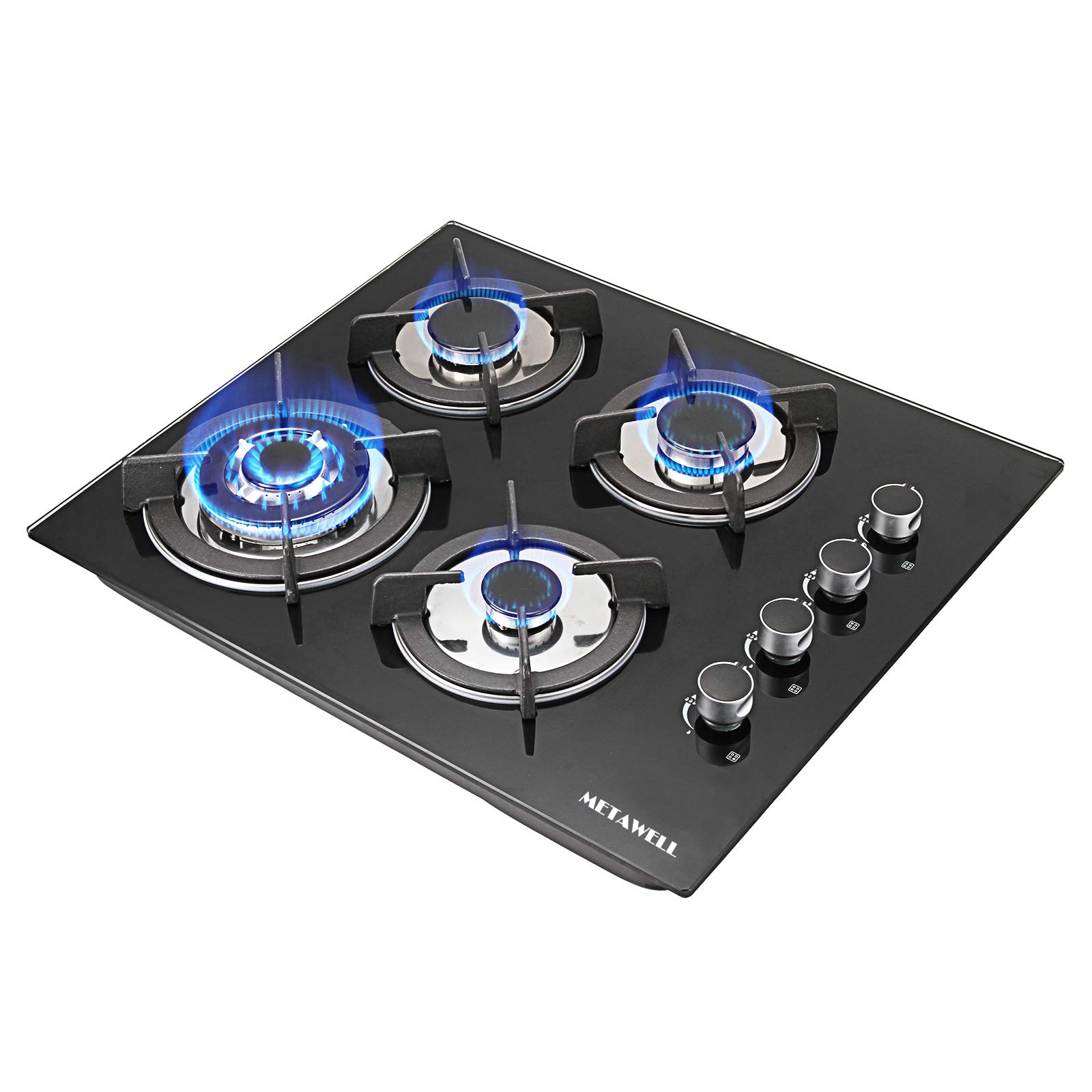 Buy Cooktop,24 Inch Cooktops 4 Burners Builtin Stovetop Tempered Glass