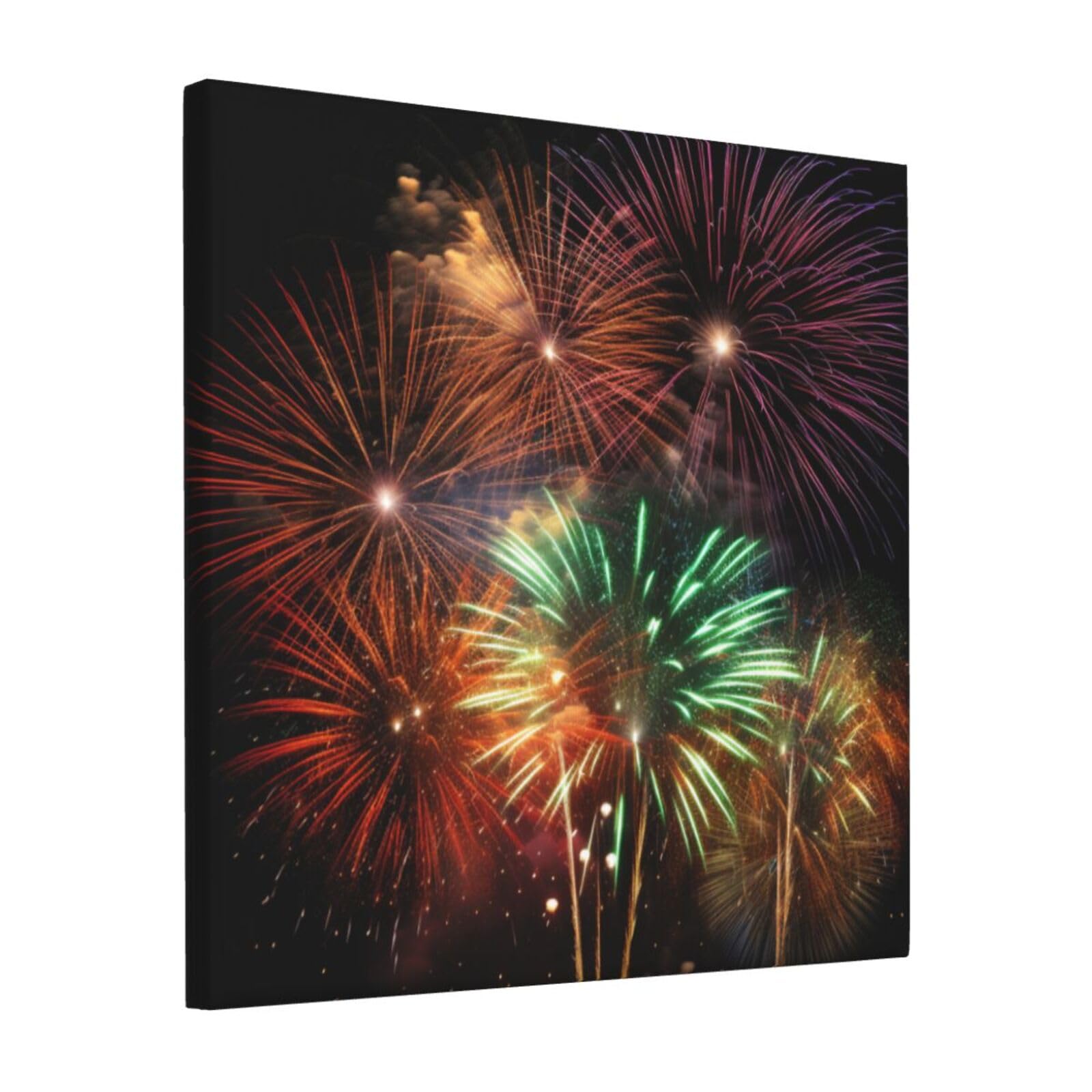 FodPand Splendid fireworks Canvas Wall Art for Living Room Wall Decor 12"x12" Modern Artwork Painting Pictures Hanging Canvas Prints Aesthetic Wall Art for Bedroom Bathroom Office Wallart Decor