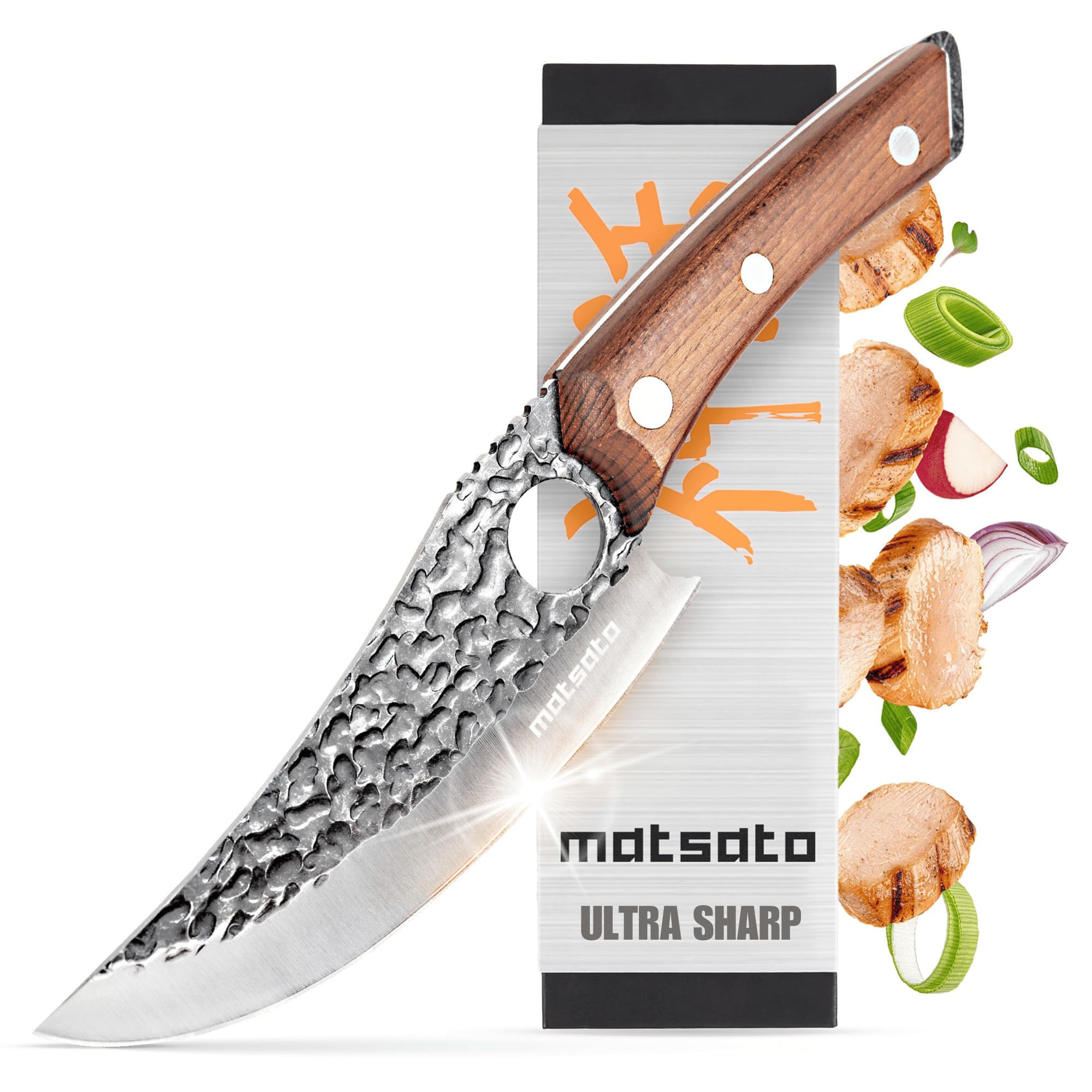 Amazon.com: Matsato Chef Knife - Perfect Kitchen Knive for Cooking, Chopping. Japanese Steel Knife for Home, Camping, BBQ. For Balance & Control, 5.8 Inch: Home & Kitchen