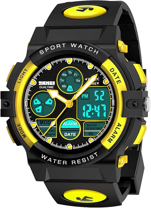 cofuo Kids Digital Sport Watch, Boys Girls Waterproof Sports Outdoor Watches Children Casual Electronic Analog Quartz Wrist Watches with Alarm Stopwatch