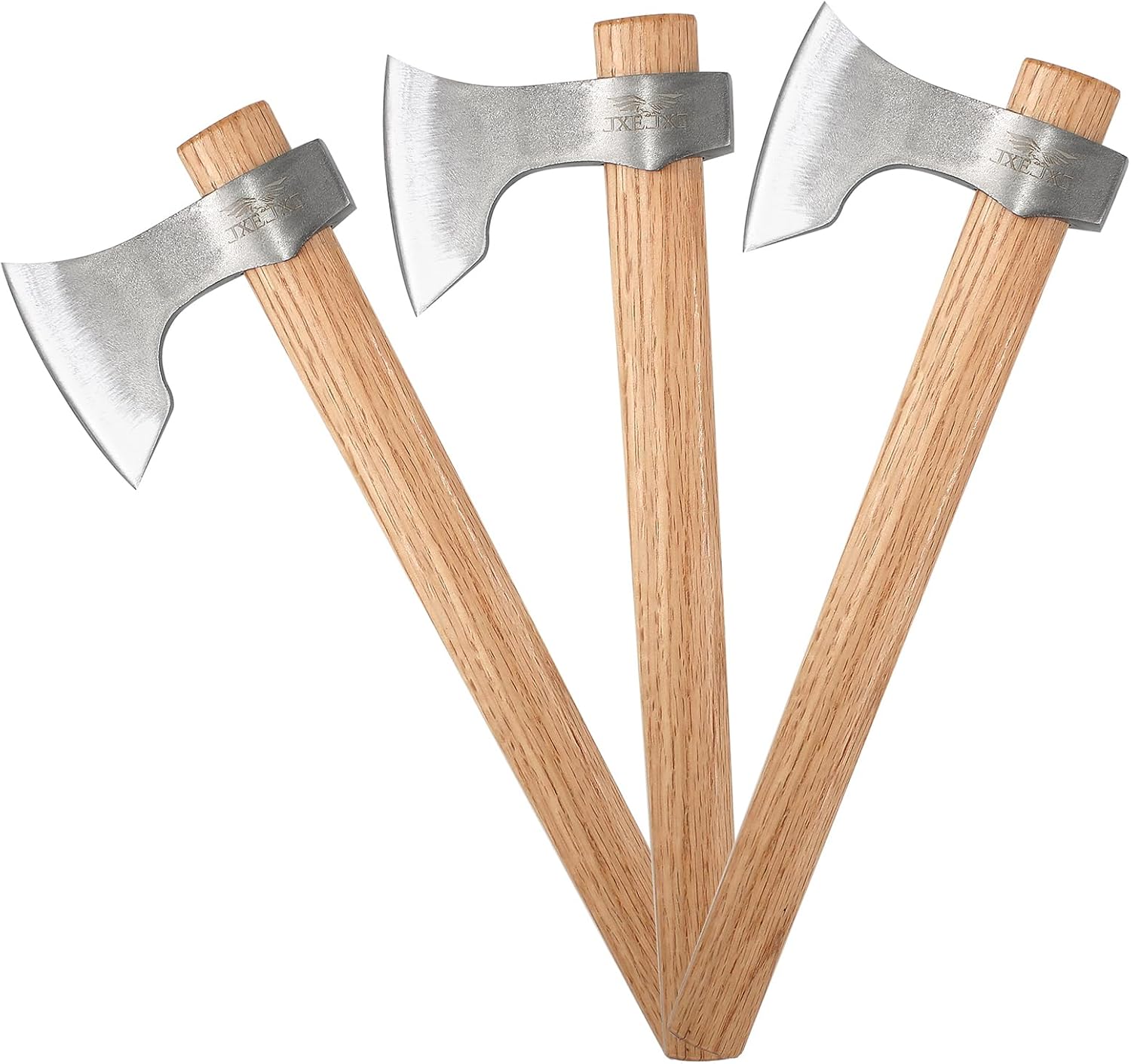 JXE JXO Throwing Tomahawks 3 Pack, Throwing Axes 16.5" Beech Handle for Axe Throwing