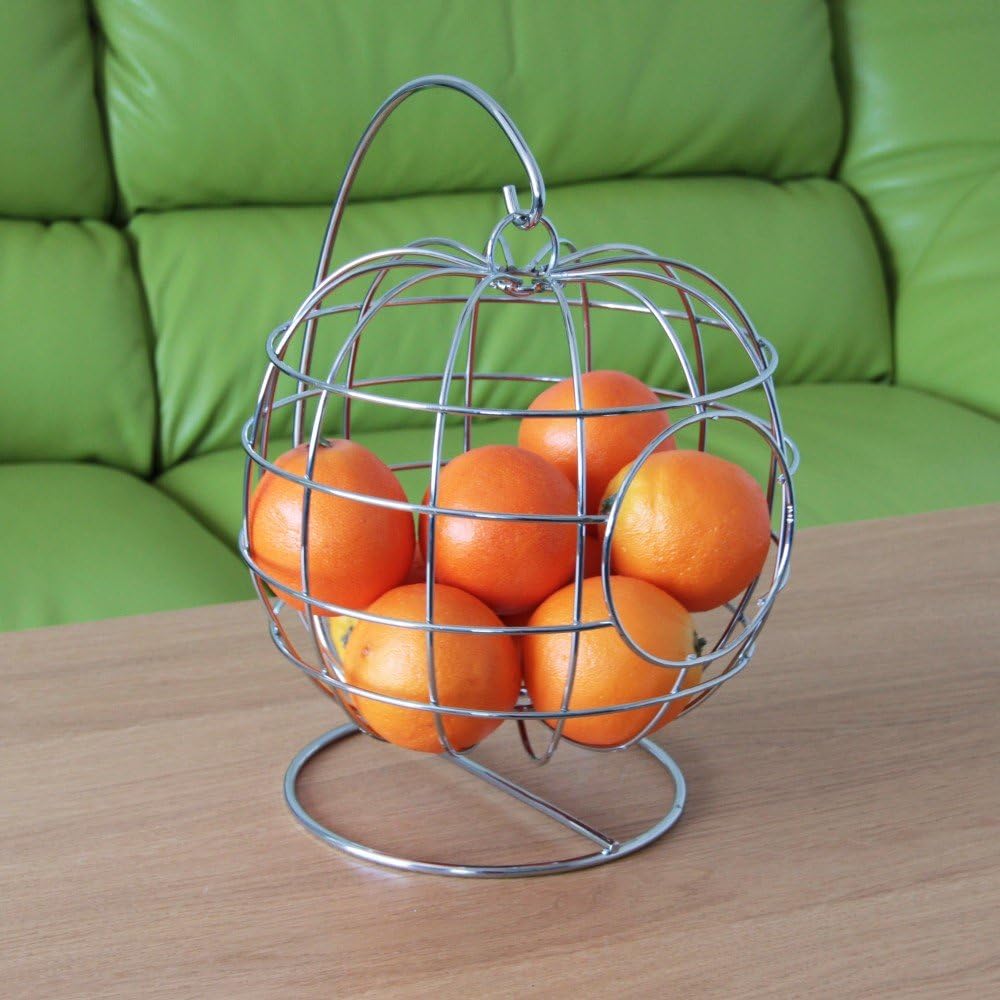 Large Fruit Rack Holder Dispenser Wire Mesh Apple Shaped, Eggs Basket