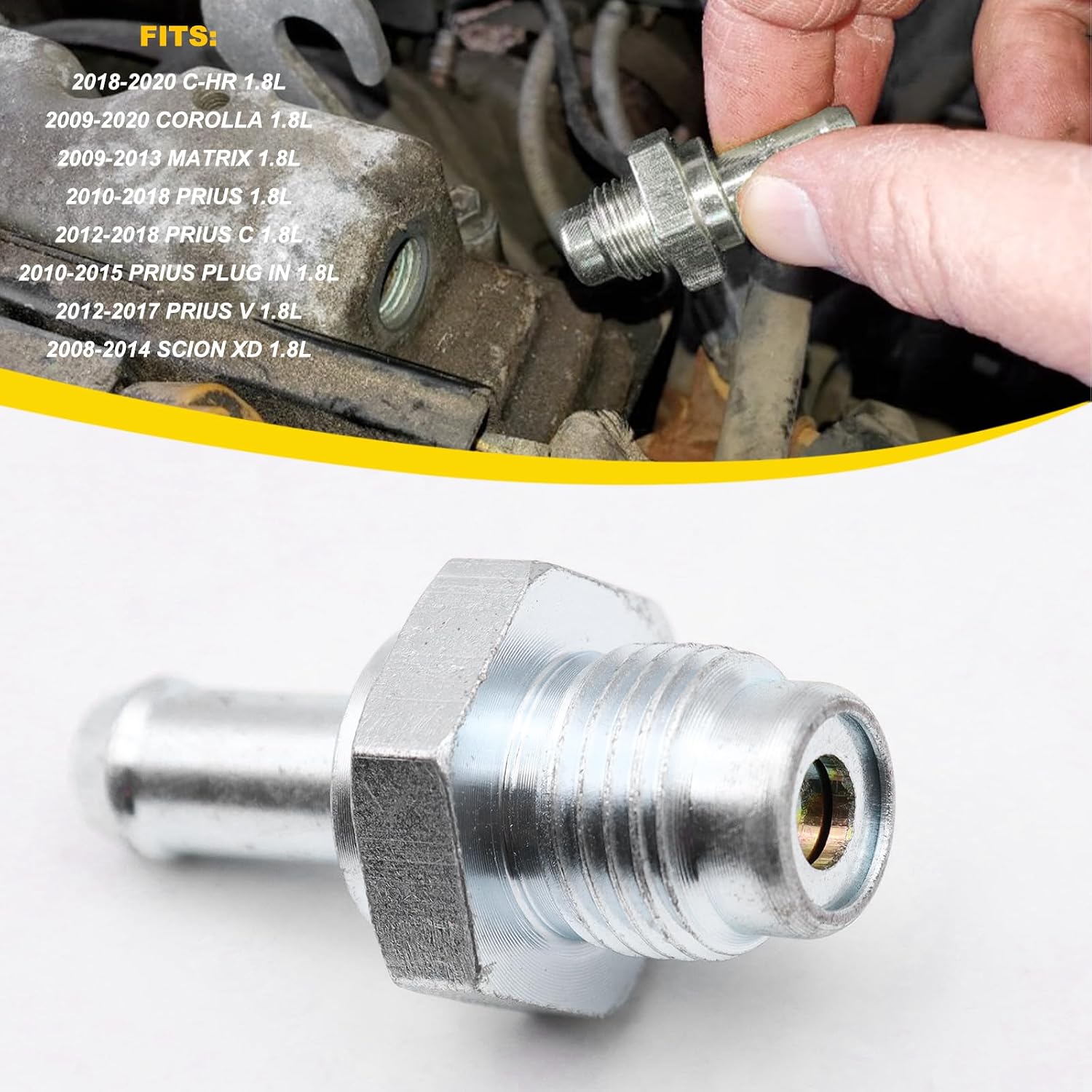 PCV Valve Fits for 18-20 CHR, 09-20 COROLLA, 10-18 PRIUS, 12-17 PRIUS V