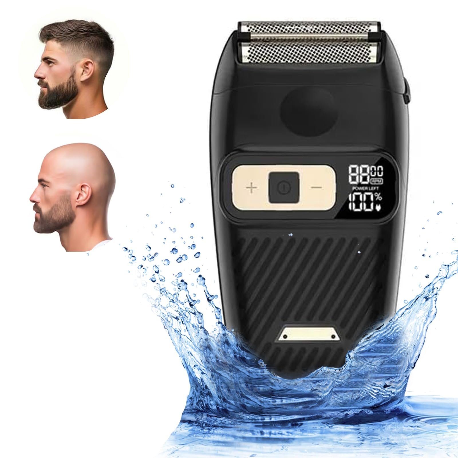 Foil Shaver Electric Razor for Men Electric Foil Shavers for Men Portable Travel Waterproof Wet Dry LED Display Cordless Beard Trimmer 3 Adjustable