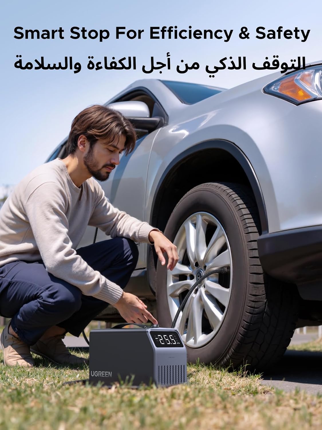 الحصري - ضاغط هواء لنفخ الإطارات 12 فولت تيار مستمر من يوجرين، مضخة إطارات السيارة الرقمية 150 باوند لكل بوصة مربعة، ضغط إطارات مضبوط مسبقا وإيقاف تلقائي، مضخة هواء كهربائية لإطارات السيارات والدراجات والكرات 2026 - view 6