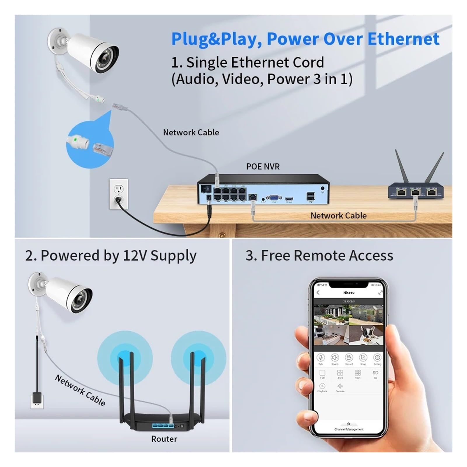 Telecamera di sicurezza IP da esterno 4K PoE da 8 MP | Telecamera CCTV con visione notturna a colori, allarme di movimento e sorveglianza intelligente