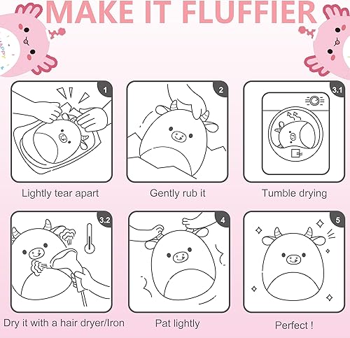 Miniatura 5 de Almohada de peluche de vaca de aguacate, bonito animal de peluche suave, decoración para niños y niñas, color verde, 8 pulgadas