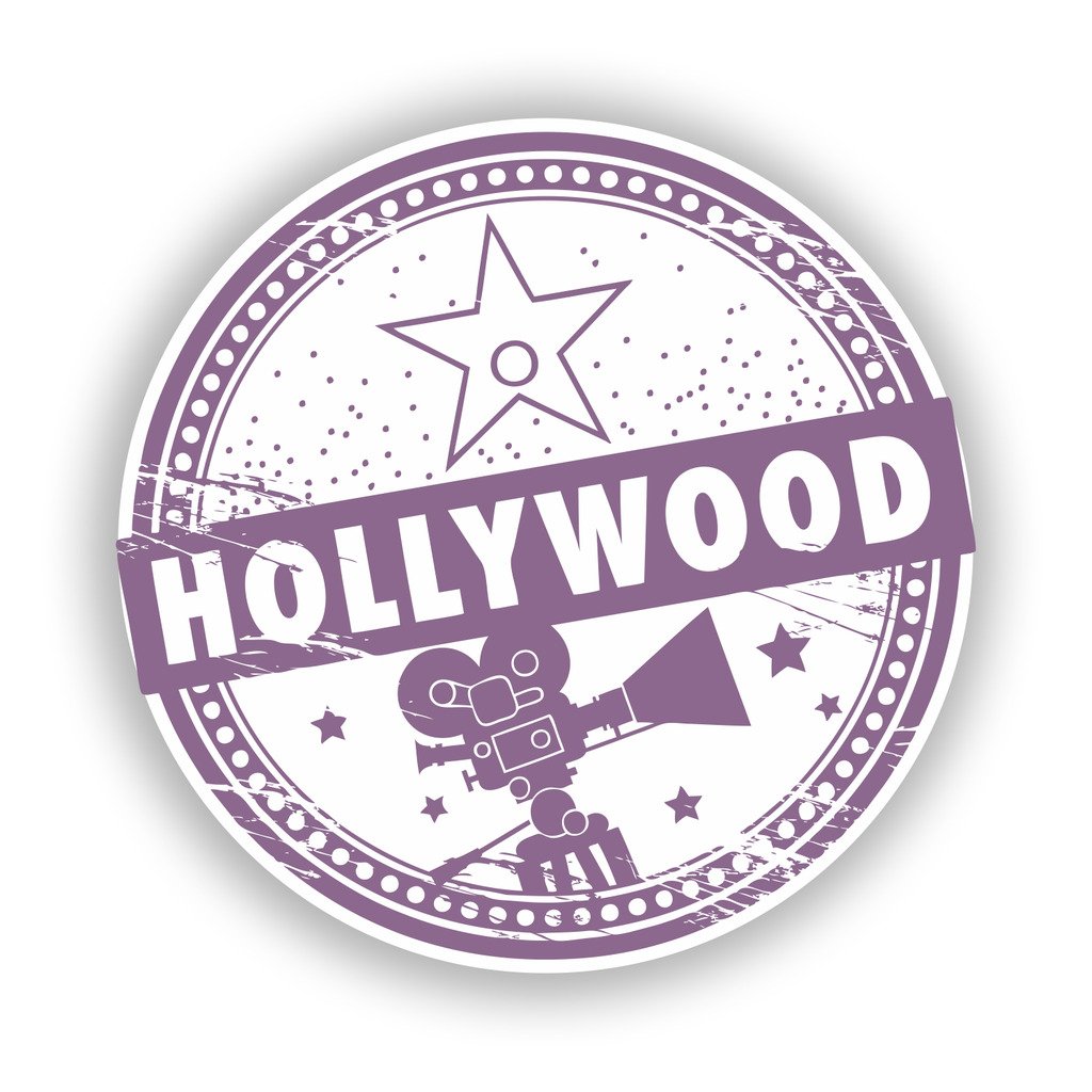 Destinationvinyl Multi 2 X 10Cm/100Mm Hollywood Vinyl Stickers Travel Luggage #10467