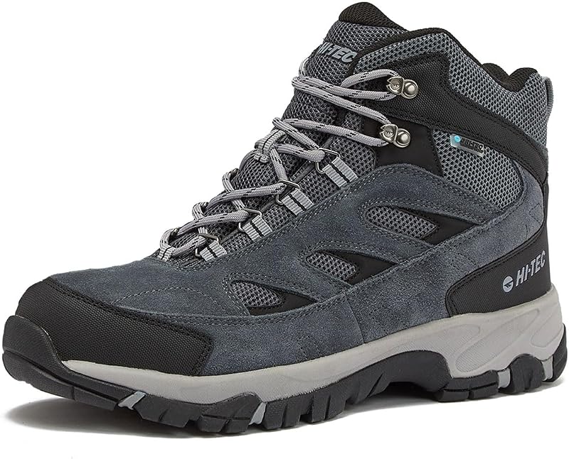 HI-TEC Yosemite WP Mid Waterproof Hiking Boots for Men, Lightweight Breathable Outdoor Trekking Shoes