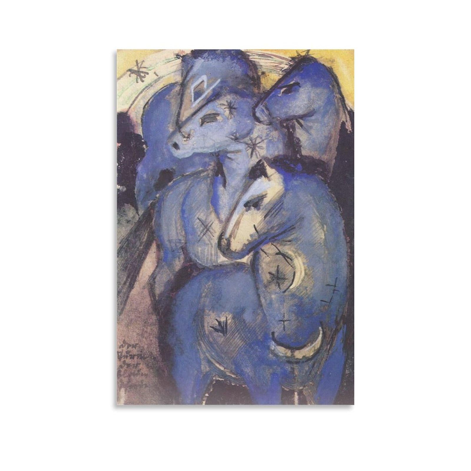 Amazon.co.jp: フランツ・マルク「青い馬の塔」1913年 絵画 ポスター