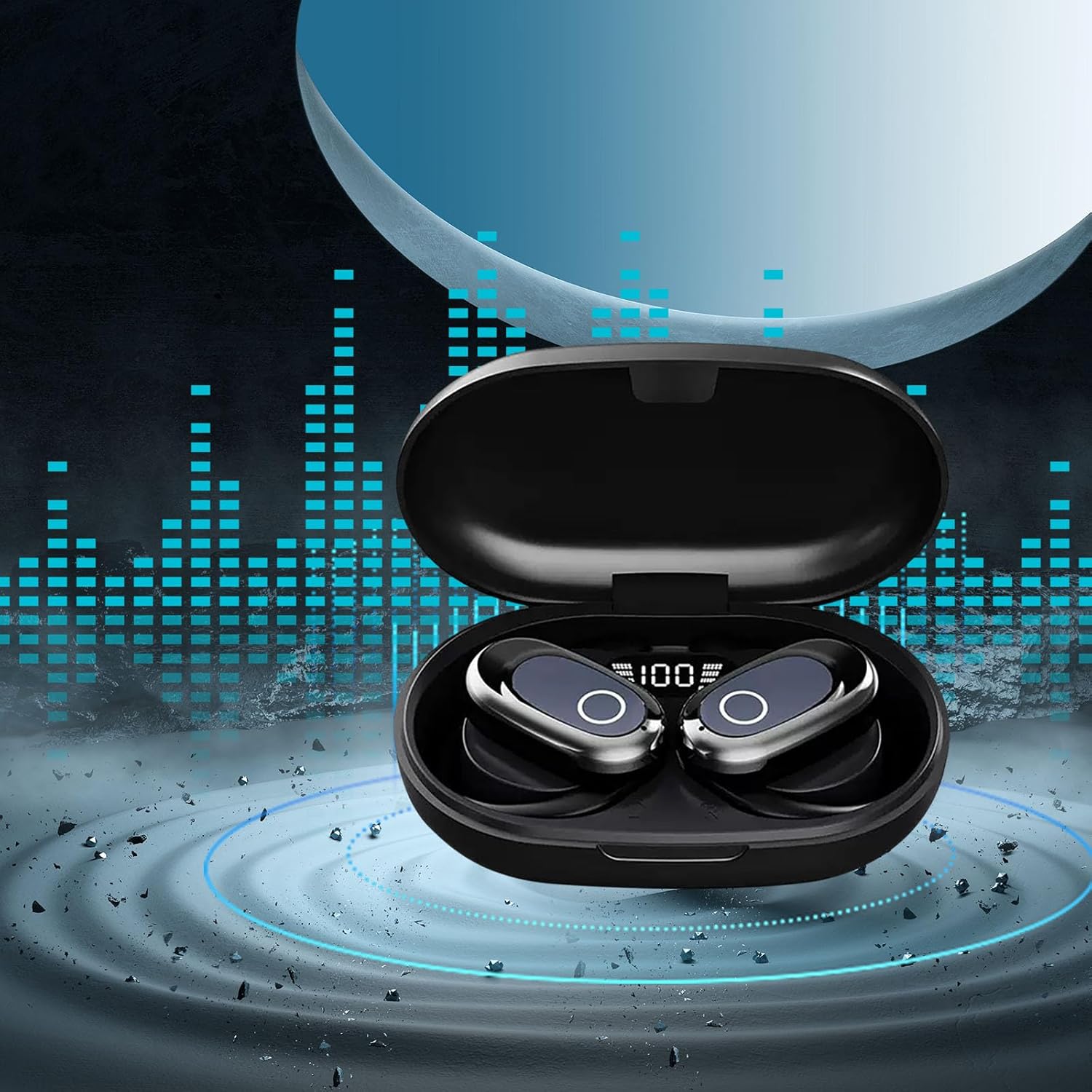 Bluetooth Earbuds, Running Headphones, Intelligent Optimization Noise Cancelling, Over The Ear Design, Long Lasting Battery, Effectively Isolates External Noise Bluetooth Earbuds, Running Headphones, Intelligent Optimization Noise Cancelling, Over The Ear Design, Long Lasting Battery, Effectively Isolates External Noise