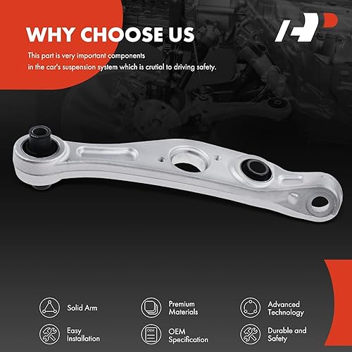 Miniatura 5 de A-Premium Brazo de control inferior delantero derecho adelante, con buje, compatible con Infiniti G35 2005-2006, AWD