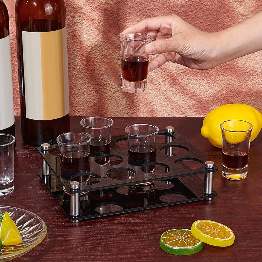 アクリル ショットグラスホルダー グラスホルダー 12穴 Amazon | UNICRAFTALE ショットグラスホルダー 12穴 アクリル ショット