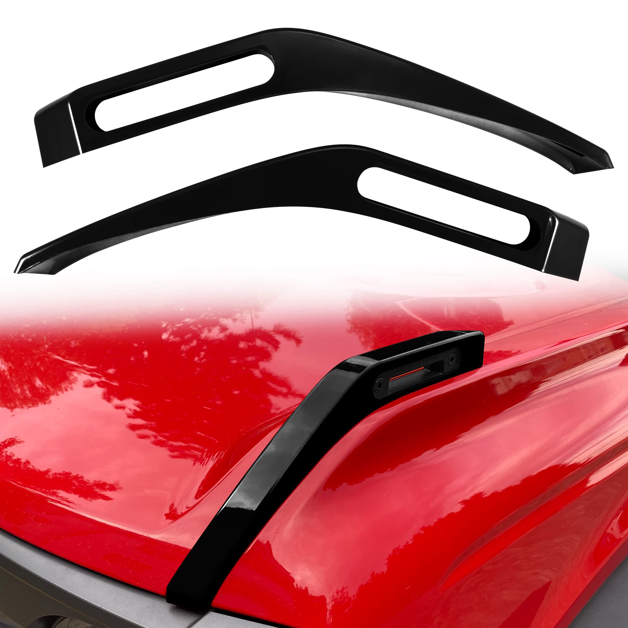 G Hood Release Handle Cover Accessory Compatible with 2021 2022 Ford Bronco, Hood Hinge Cover Hood Side Release Handle Decoration for External Accessories,2 PCS,Black