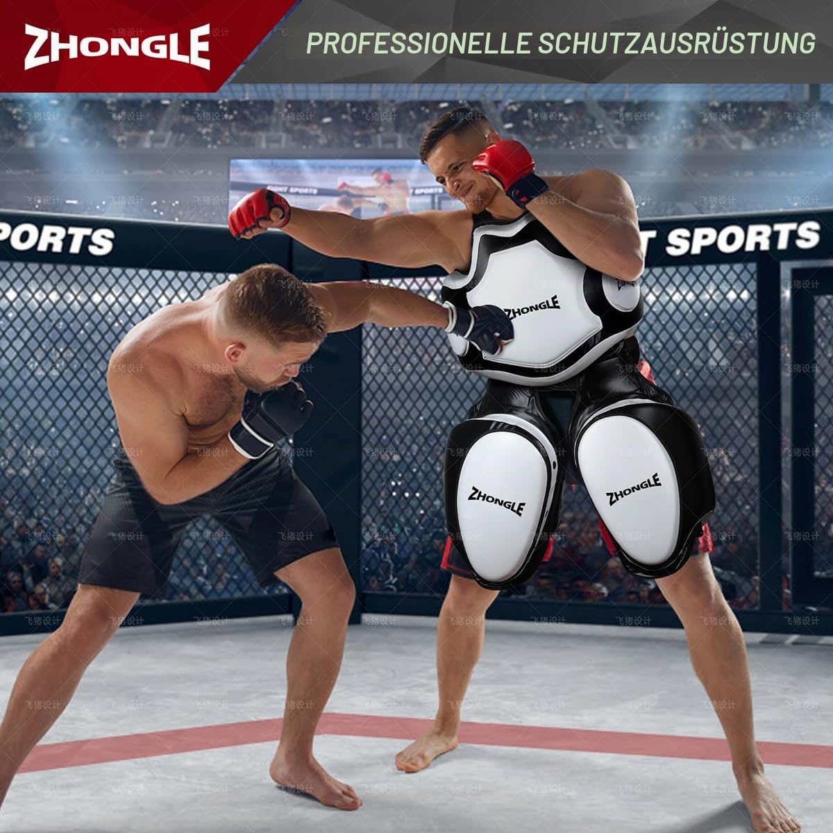 Muay Thai Oberschenkelpolster 10,2 cm Kick-Pads Beinpolster UFC